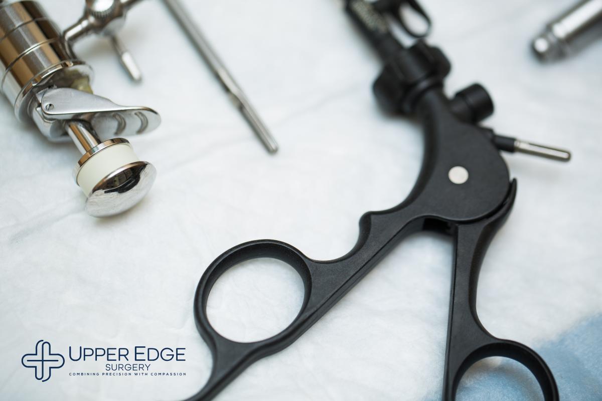 Photo of laparoscopic instruments used to help recovery